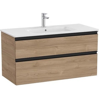 Roca Шкаф с 2 чекмеджета и умивалник, The Gap Unik Walnut, 1005 x 460 x 537 mm, A857724517 + A3279A1000 (170831)