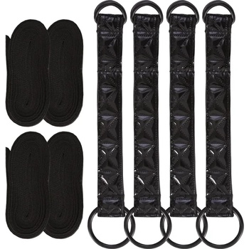 Ограничители за легло, регулируеми - Sinful Black Bed Restraint Straps (NSTOYS0319)