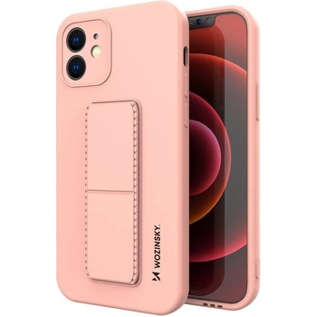 Wozinsky Калъф за телефон Wozinsky Kickstand Flexible Silicone със стойка за iPhone XS Max, розов (KXG0017024)