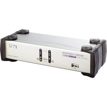 ATEN KVMP превключвател ATEN CS1742, 13 порта, USB, VGA, Audio, RJ-11, Черен/Сребрист (ATEN-CS1742C-AT)