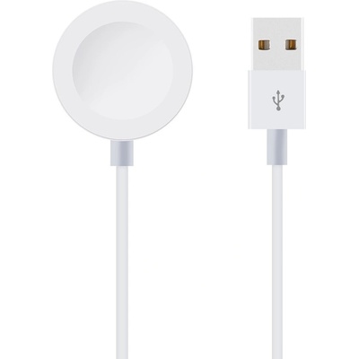 USB-A кабел с магнитен конектор за зареждане на Apple Watch (100 см) (бял) - OBALME Apple Watch Inductive Cable (OMAW25AWH)