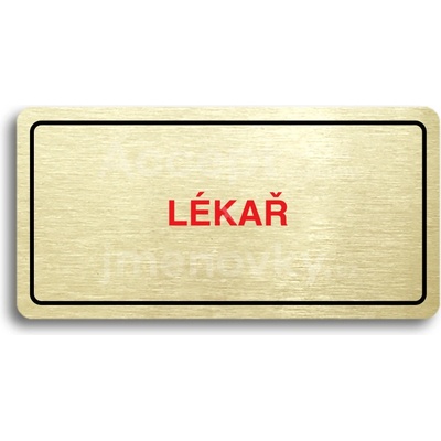 ACCEPT Piktogram LÉKAŘ - zlatá tabulka - barevný tisk