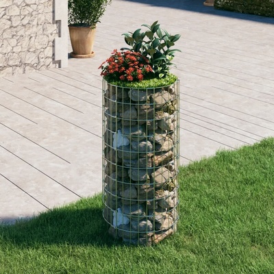 Kruhový gabionový sloupek pozinkovaná ocel Ø 50 x 100 cm