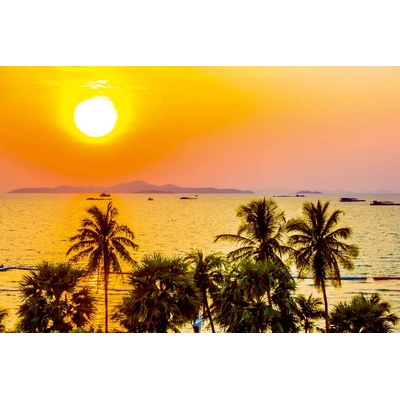 DIMEX ART Флизелинов фототапет силует на палма 375 x 250 см