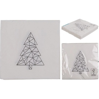 Lampionky.cz ubrousky papírové Geometrický strom 20ks 33x33cm – Zbozi.Blesk.cz