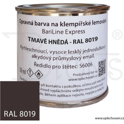 Brons Opravná barva 50 ml tmavě hnědá RAL 8019