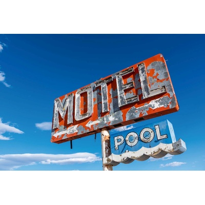 DIMEX ART Флизелинов фототапет табела - стар мотел 375 x 250 см