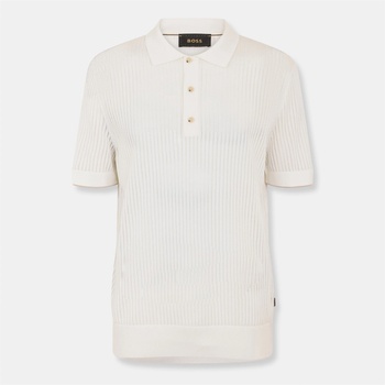 HUGO BOSS Суичър Boss Men's Justin Knitted Hoodie - White