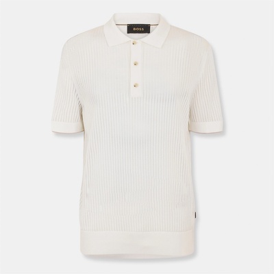HUGO BOSS Суичър Boss Men's Justin Knitted Hoodie - White