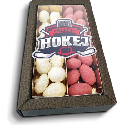 Sablio Mandle v čokoláde Milujem hokej 2 x 80 g