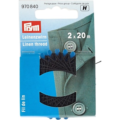 Prym Ľanová niť Prym, čierna, 20 m