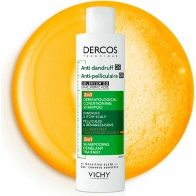 VICHY Dercos 2 v 1 Šampon a kondicionér proti lupům 200 ml