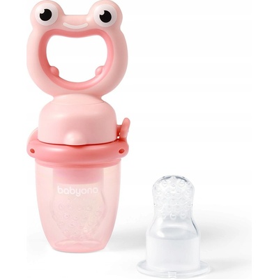BabyOno cumlík silikon na kŕmenie Frog pink 1543-BO