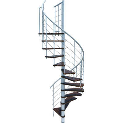 Minka STAIRS Kombinované točité schodiště Venezia Smart ořech/bílá pr. 140 cm