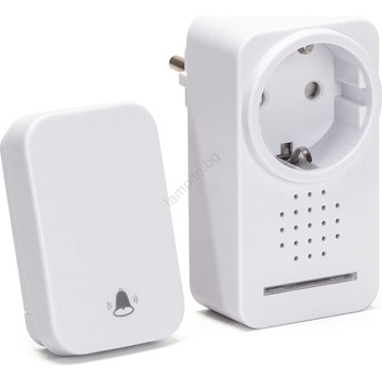 Aigostar - Безжичен звънец за контакт 1Z 230V IPX4 бял (AI1844)