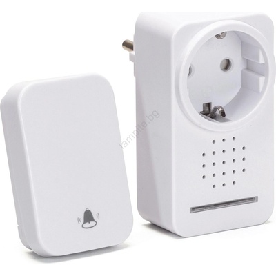 Aigostar - Безжичен звънец за контакт 1Z 230V IPX4 бял (AI1844)