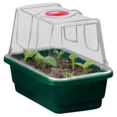 Garland skleník Mini High Dome Propagator Green s drenáží, tvrdý plast, nevyhřívaný, 17x10x12 cm