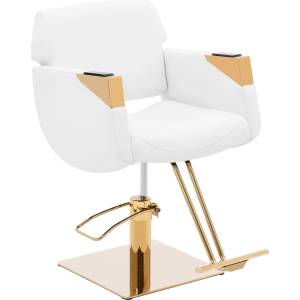 Physa Салонен стол с поставка за крака - 470 - 630 мм - 200 кг - бял / златен PHYSA PENRYN WHITE & GOLD (PHYSA PENRYN WHITE & GOLD)