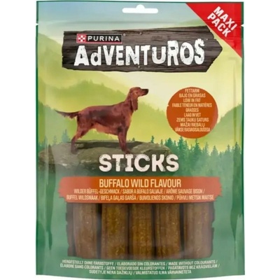 AdVENTuROS Purina Maškrty pre psov Sticks s divokou príchuťou bizóna 305 g