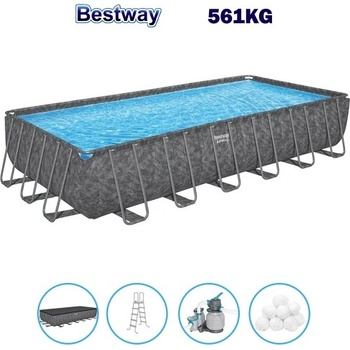 Bestway Сглобяем басейн с конструкция Bestway 561KG APX 365, 732x366x132см, с филтърна помпа, стълба, покривало (561KG APX 365)