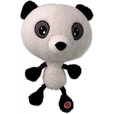 Dog Fantasy Big head panda plyšová pískací 30 cm