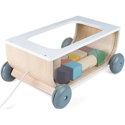 Janod Sweet Cocoon vozík s kostkami