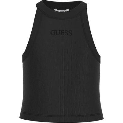 GUESS Потник рипс за момиче в черен цвят с бродиран надпис Guess