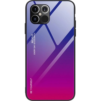 Apple Калъф Gradient Glass за Apple iPhone 12 Pro Max - Син/Розов KP24753