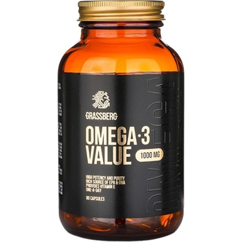 Image 1 of Grassberg Omega-3 Value 1000 mg [90 Гел капсули]