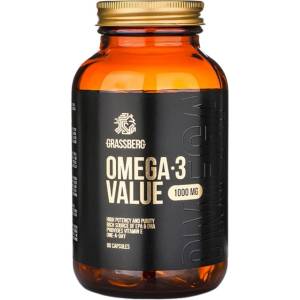 Grassberg Omega-3 Value 1000 mg [90 Гел капсули]