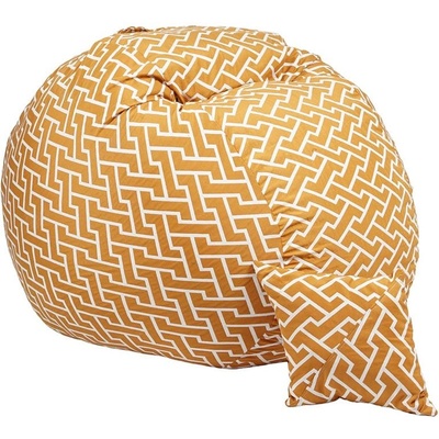 PUFRELAX Комплект Барбарон и декоративна възглавница 600л. King Size, Zippity Orange, Перящ се калъф, Пълнеж с микс от мемори пяна и дунапрен, Гама Premium (PUF-M-KP-PT-ZIO)