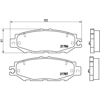 BREMBO Sada brzdových platničiek kotúčovej brzdy P83036