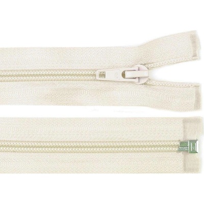 Pro Háčkování Spirálový zip No 5 dělitelný 30 cm světle béžový