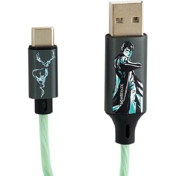 DC Comics Кабел DC Comics - Harry Potter, USB-A/USB-C, 1.2 m, многоцветен (CBHP-ACLI-PATRONUS)