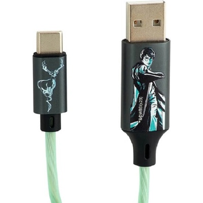 DC Comics Кабел DC Comics - Harry Potter, USB-A/USB-C, 1.2 m, многоцветен (CBHP-ACLI-PATRONUS)