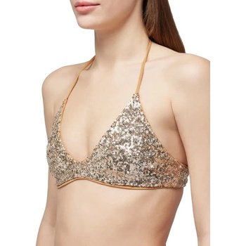 SUNDEK Trissa bralette with sequins bikini top - Golden (Gold)
