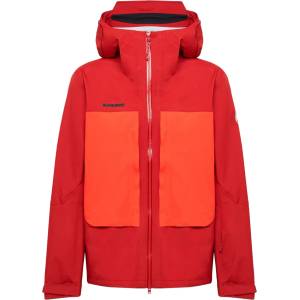 Mammut Мъжко водоустойчиво яке Mammut Skintrack HS Hooded Jacket Waterproof jacket - Dark Mammut Red / Mammut Red (002-4068-0111)