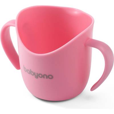 BabyOno hrnček ergonomický s uškami 120 ml ružová