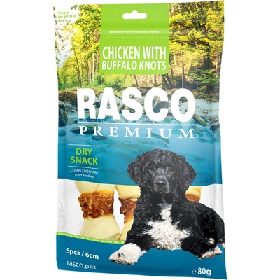 Rasco Premium uzle bůvolí 6 cm obalené kuřecím masem 80 g