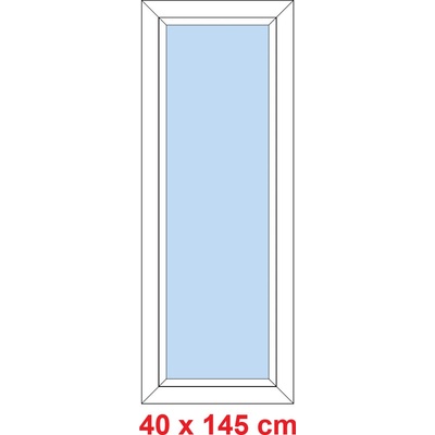 Soft Plastové okno 40x145 cm FIX neotevíravé Bílá