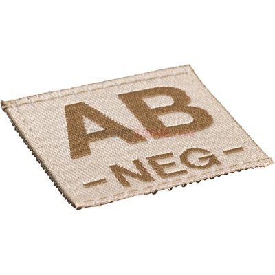 Nášivka Claw Gear Bloodgroup AB NEG - desert