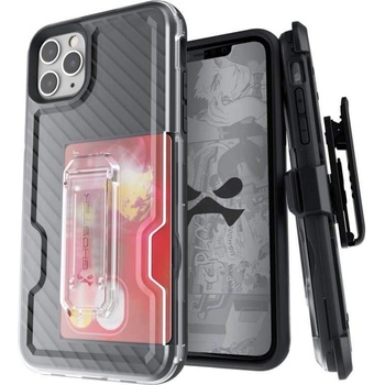 Ghostek Iron Armor 3 - удароустойчив хибриден кейс с щипка и слот за карти за iPhone 11 Pro Max (черен)