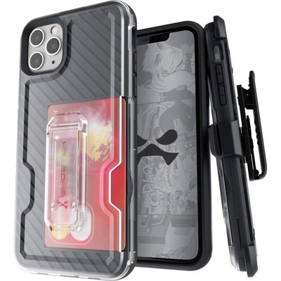 Ghostek Iron Armor 3 - удароустойчив хибриден кейс с щипка и слот за карти за iPhone 11 Pro Max (черен)