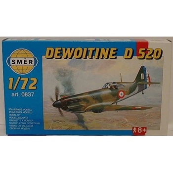 Směr Model Dewoitine D 520 11x14cm v krabici 25x14 5x4 5cm 1:72