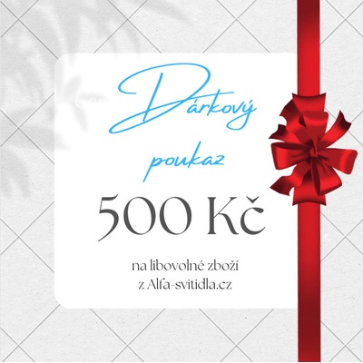 Dárkový poukaz na osvětlení 500 Kč