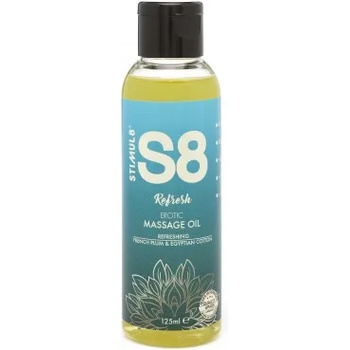 Stimul8 Mасажно олио с аромат на френска слива и египетски памук S8 Refresh 125 мл