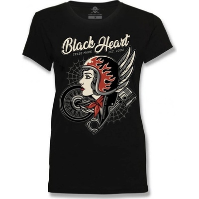 BLACK HEART Motorcycle Girl čierna