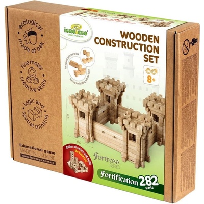 Teddies Stavebnice dřevěný hrad 282 ks