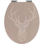 WENKO Седалка за тоалетна, изработена от бамбук и ПДЧ , 44 x 37, 5 cm Stag - Wenko (23775100)