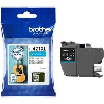 Brother 500-page high capacity Cyan ink cartridge for DCP-J1 (LC421XLC)